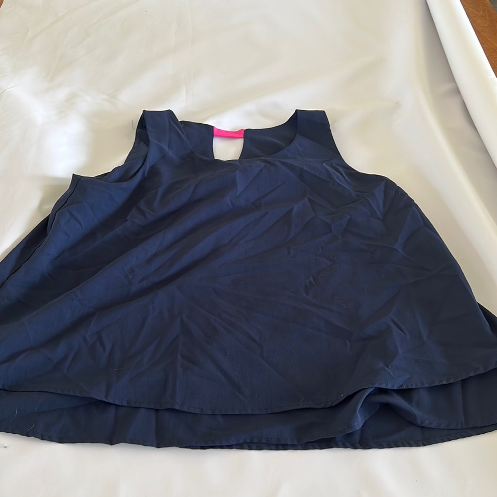 Navy/hot pink tank top